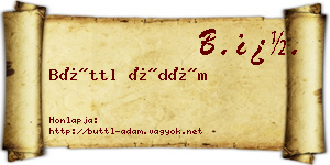Büttl Ádám névjegykártya