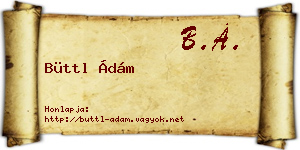 Büttl Ádám névjegykártya